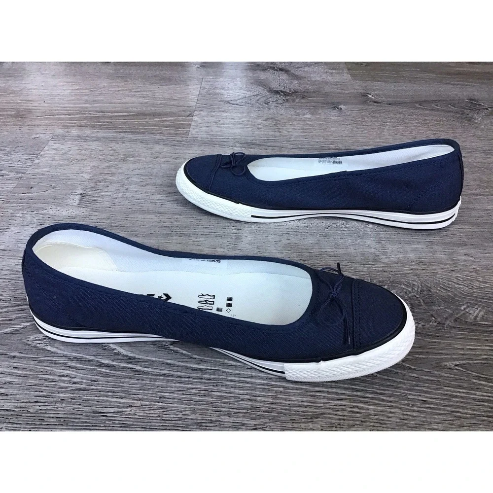 Converse Chuck Taylor All Star Dainty Ballerina Womens Size 10 Flats Navy A16213
